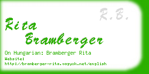 rita bramberger business card